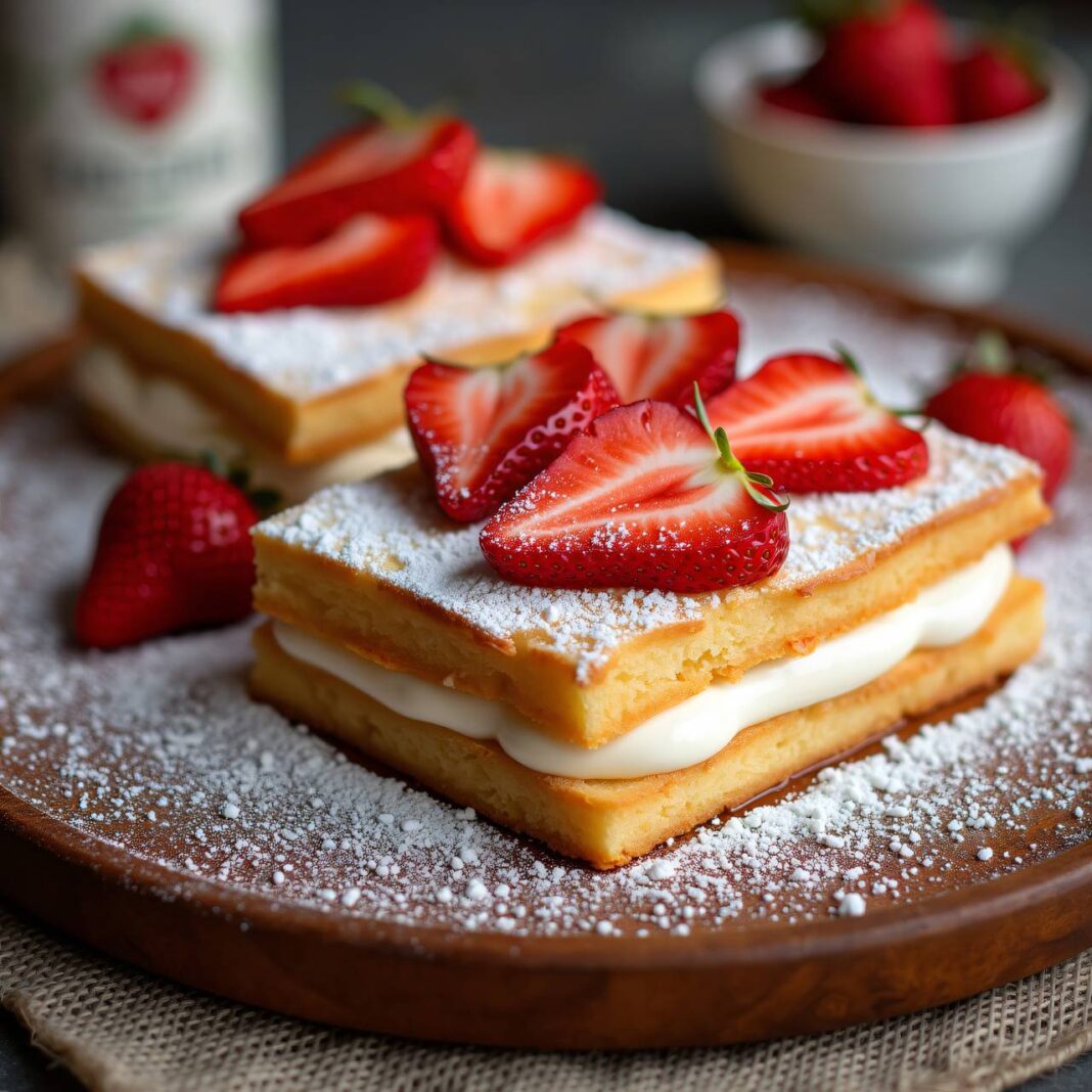 Vanille-Erdbeer-Crèmeschnitten Rezept Vanille-Erdbeer-Crèmeschnitten Rezept