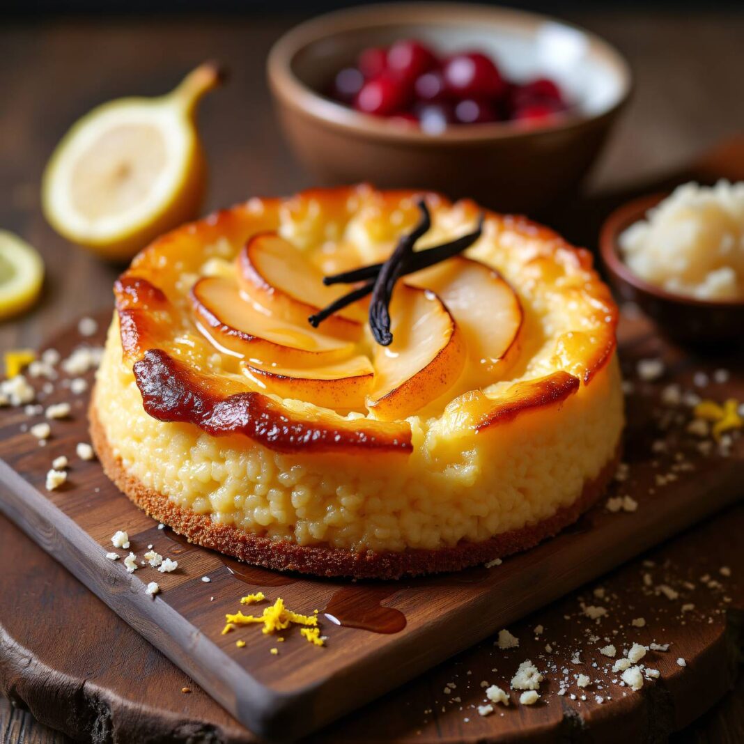 Vanille-Reisauflauf mit Birnenkompott Rezept Vanille-Reisauflauf mit Birnenkompott Rezept