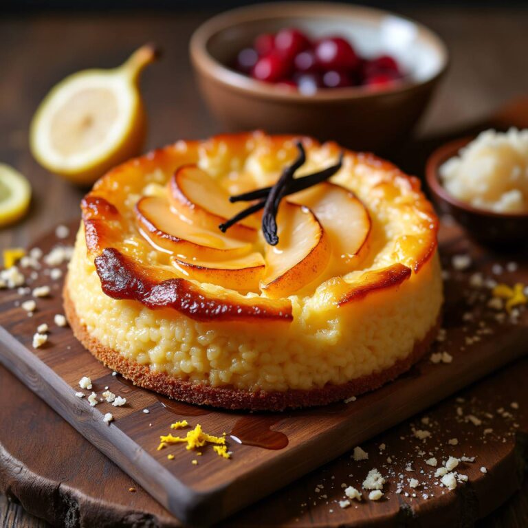 Vanille-Reisauflauf mit Birnenkompott Rezept