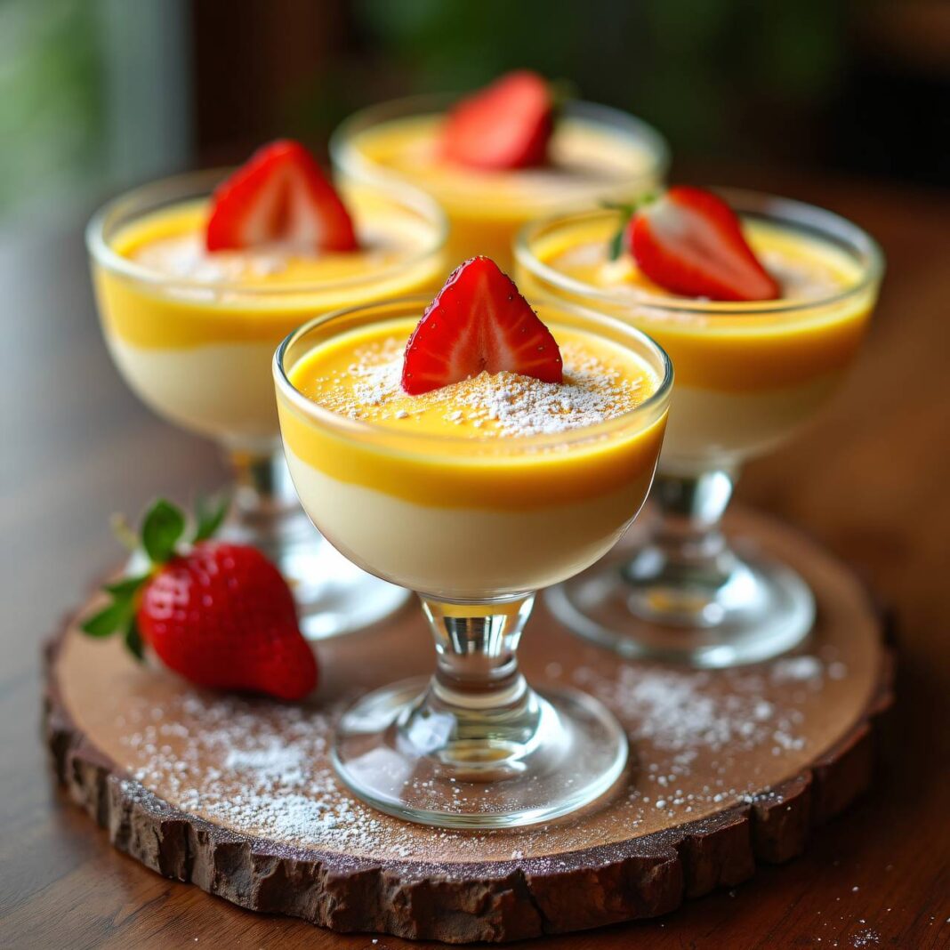 Vanille-Safran-Parfait mit Erdbeeren Rezept Vanille-Safran-Parfait mit Erdbeeren Rezept