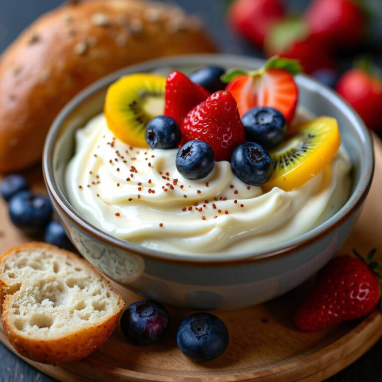 Vanillemilchcrème mit Früchten Rezept