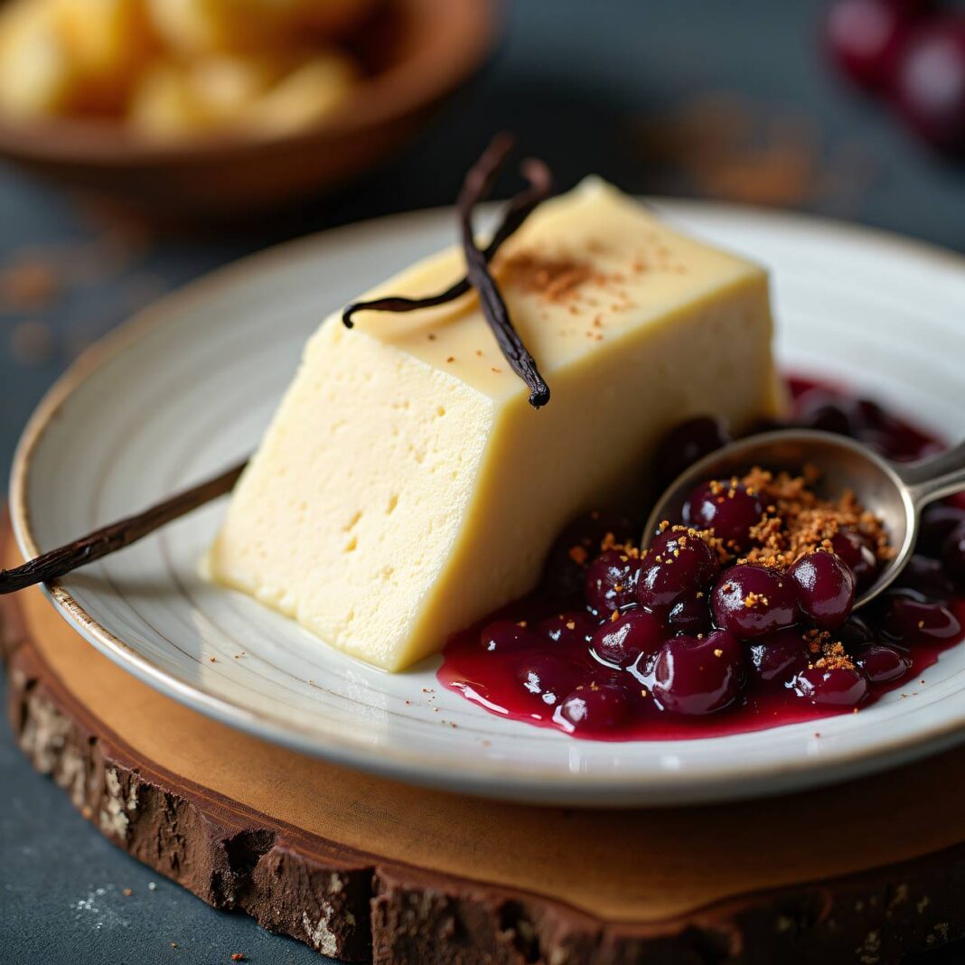 Vanilleterrine mit Kompott Rezept Vanilleterrine mit Kompott Rezept