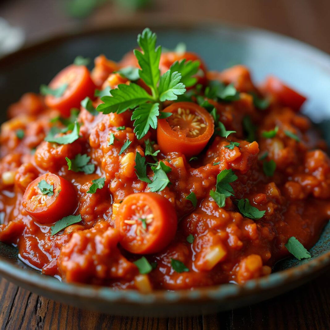 Vegetarische Bolognese mit Knollensellerie Rezept Vegetarische Bolognese mit Knollensellerie Rezept