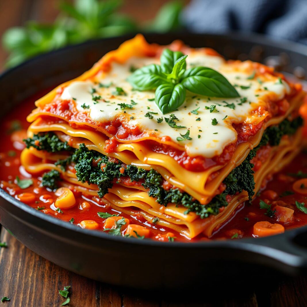 Vegetarische One-Pot-Lasagne Rezept Vegetarische One-Pot-Lasagne Rezept