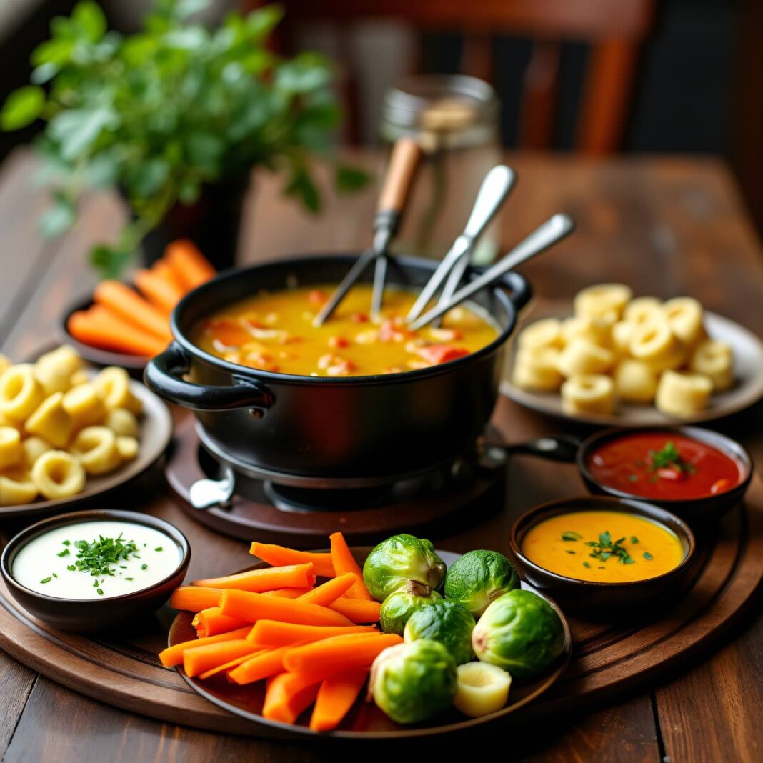 Vegetarisches Fondue Rezept Vegetarisches Fondue Rezept
