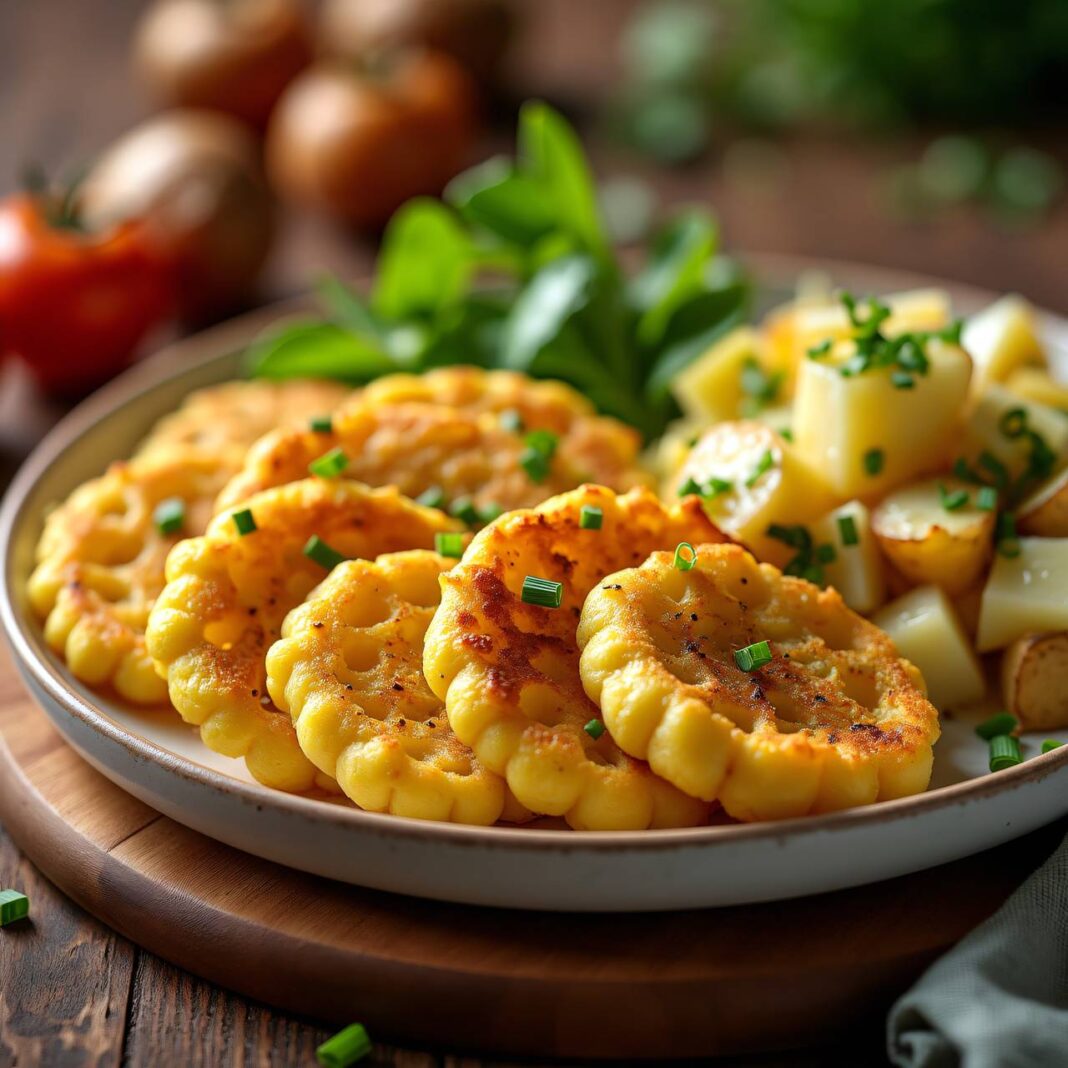 Vegi-Plätzli mit Nüssli-Kartoffelsalat Rezept Vegi-Plätzli mit Nüssli-Kartoffelsalat Rezept