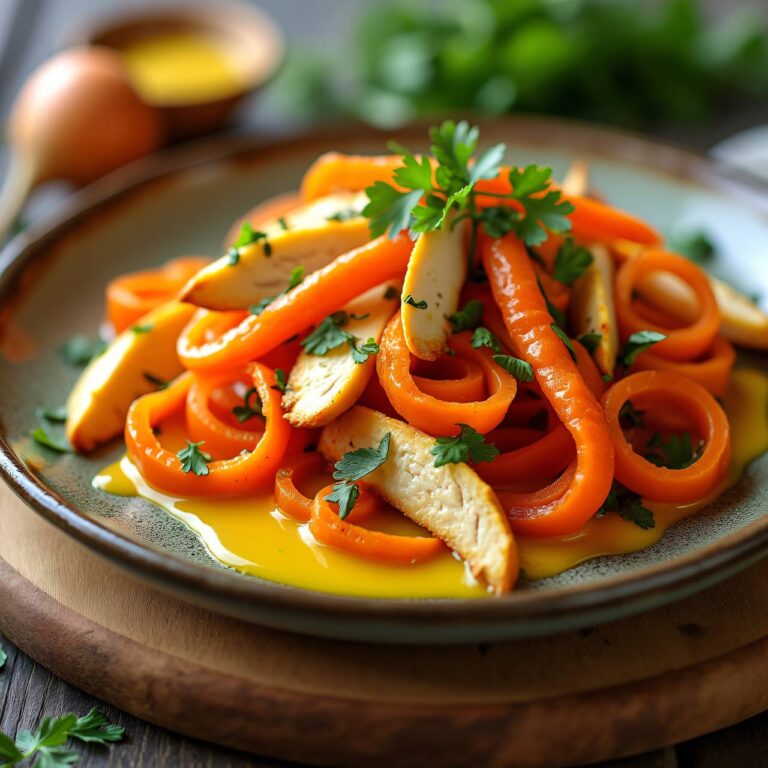 Vergoldeter Hühner-Karotten-Salat Rezept