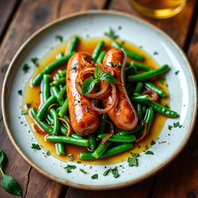 Verveine-Bohnen mit Bratwurst Rezept