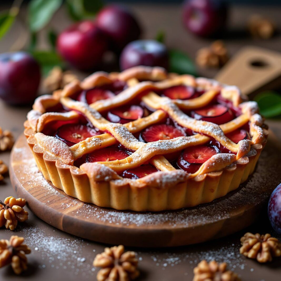 Walnusstorte mit Pflaumenfüllung Rezept Walnusstorte mit Pflaumenfüllung Rezept