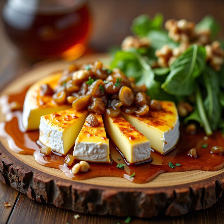 Warmer Brie mit Honig-Schalotten Rezept