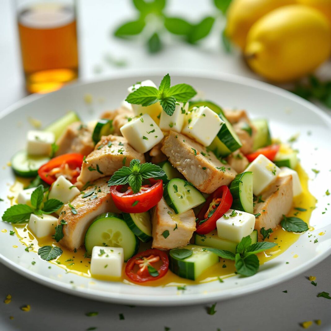 Warmer Hühnersalat mit Frischkäse Rezept Warmer Hühnersalat mit Frischkäse Rezept