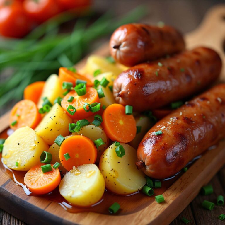 Warmer Kartoffelsalat mit Zwiebelwürstchen Rezept