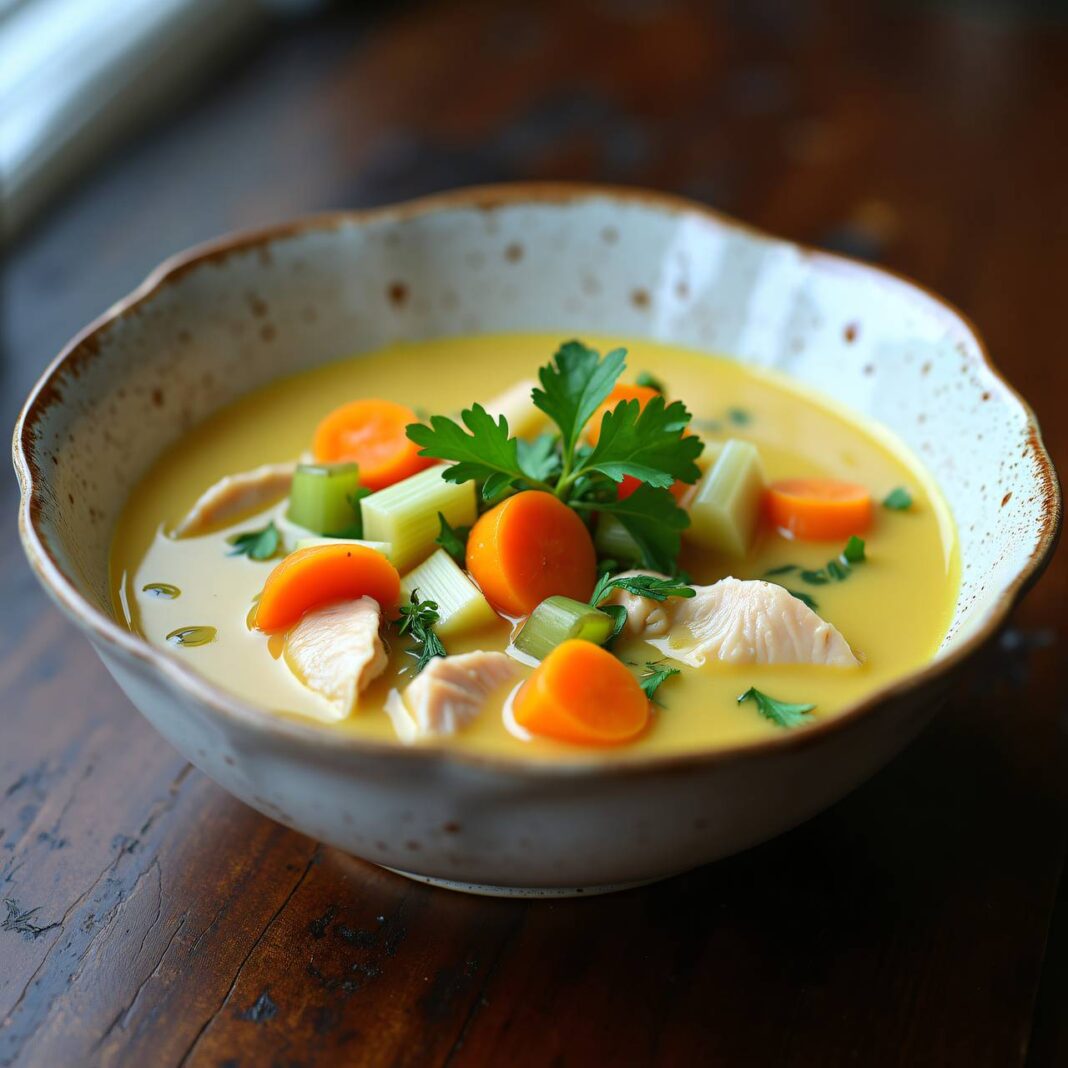 Waterzooi à la Gantoise (Flämische Hühner-Crèmesuppe) Rezept Waterzooi à la Gantoise (Flämische Hühner-Crèmesuppe) Rezept