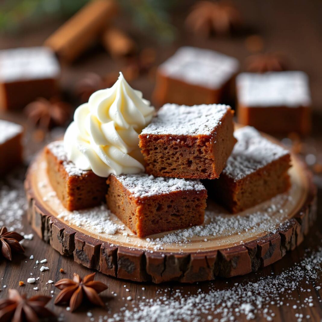 Weicher Lebkuchen mit Schlagsahne Rezept Weicher Lebkuchen mit Schlagsahne Rezept