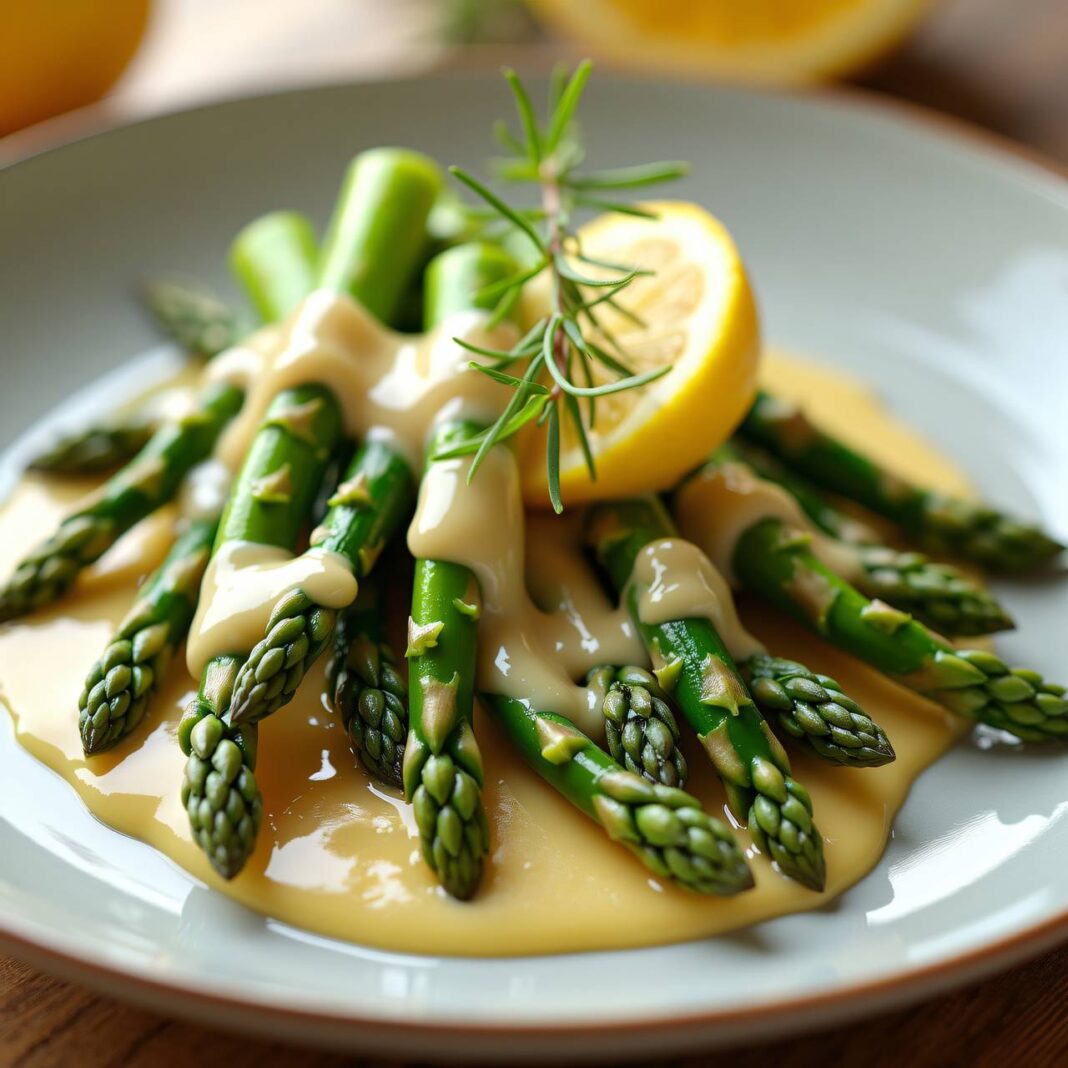 Weiss-grünes Spargelgemüse mit Ingwersauce Rezept Weiss-grünes Spargelgemüse mit Ingwersauce Rezept