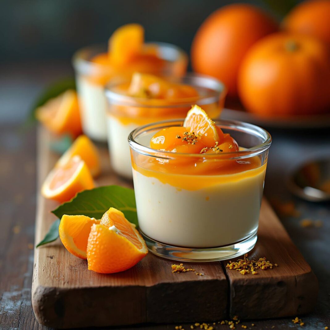 Weisse Lebkuchenmousse mit Mandarinensauce Rezept Weisse Lebkuchenmousse mit Mandarinensauce Rezept