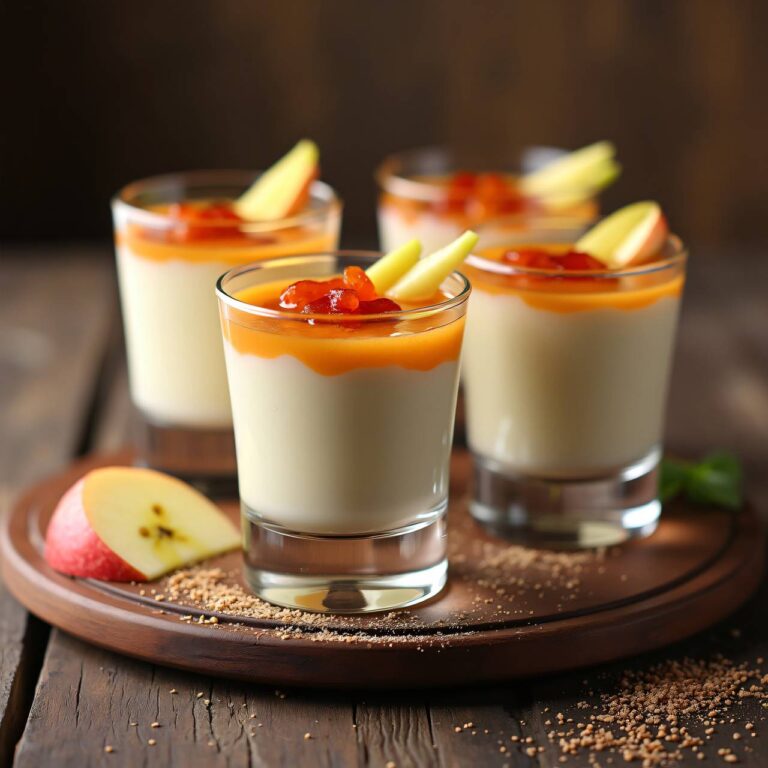Weisse Schokoladenmousse mit Apfelmus Rezept