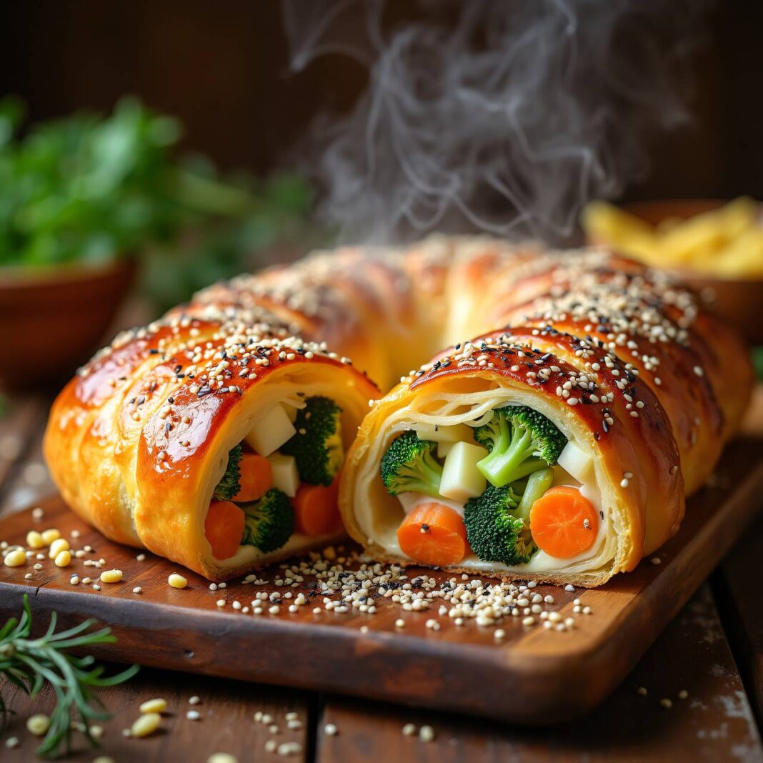 Wickelbrot mit Gemüse und Käse Rezept Wickelbrot mit Gemüse und Käse Rezept