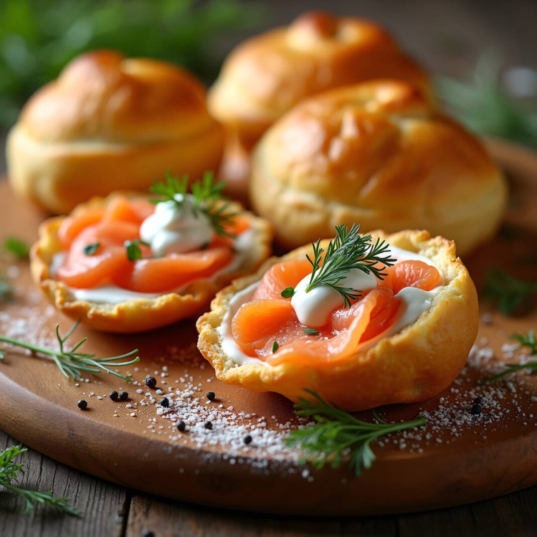 Windbeutel mit Lachscreme Rezept Windbeutel mit Lachscreme Rezept