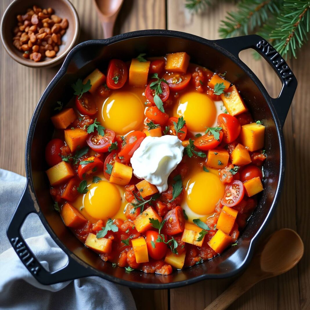 Winter-Shakshuka mit Kürbis Rezept Winter-Shakshuka mit Kürbis Rezept