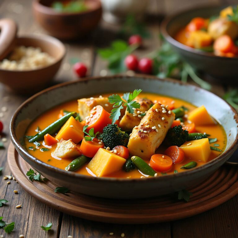 Wintergemüse-Curry mit Hühnerwürfeln Rezept