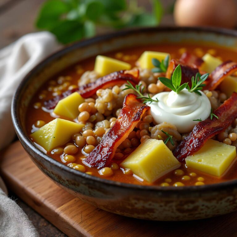 Wirz-Eintopf mit Rollgerste und Fleisch (Low Carb) Rezept