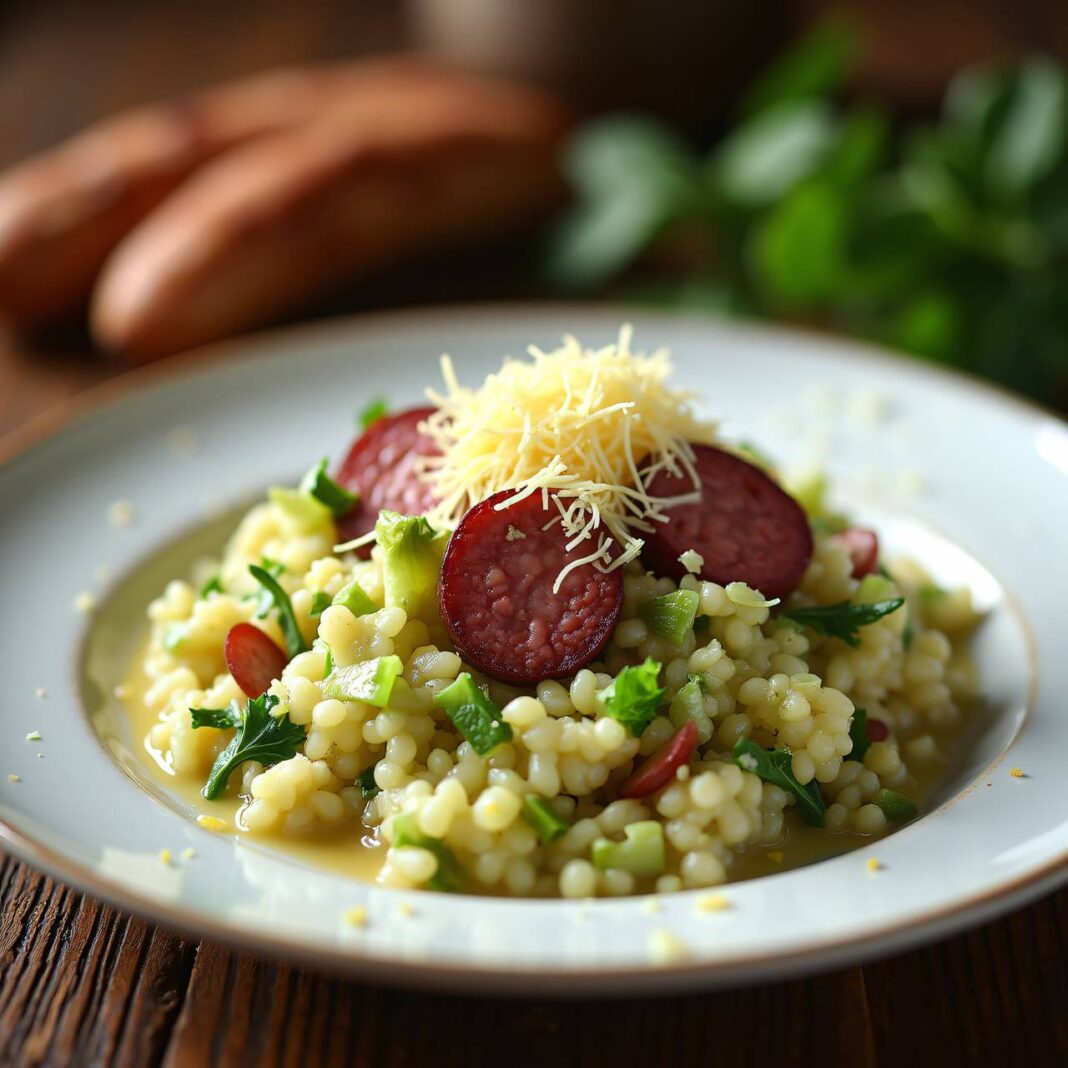 Wirzrisotto mit Wurst Rezept Wirzrisotto mit Wurst Rezept