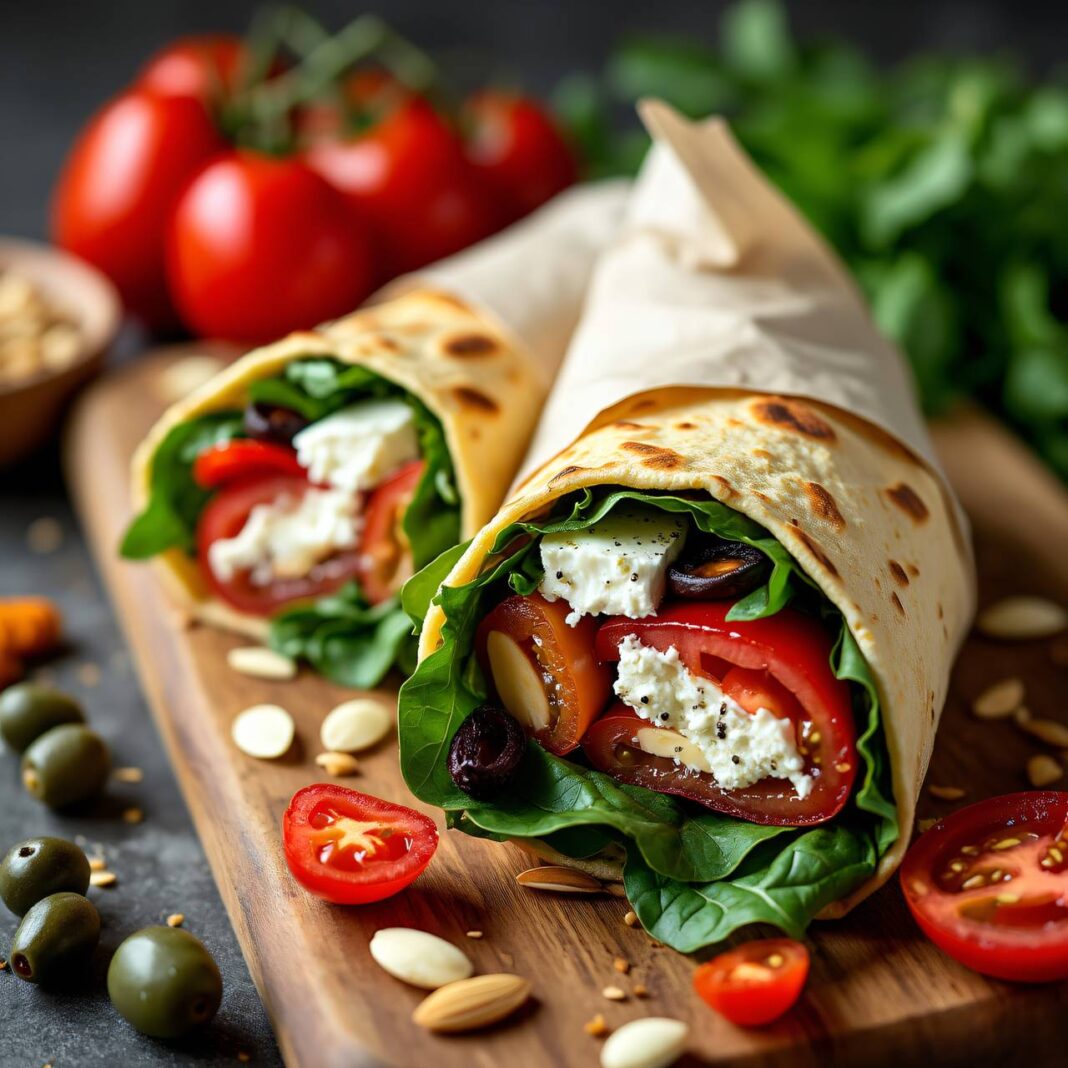 Wrap mit Frischkäse und Tomaten to go Rezept Wrap mit Frischkäse und Tomaten to go Rezept