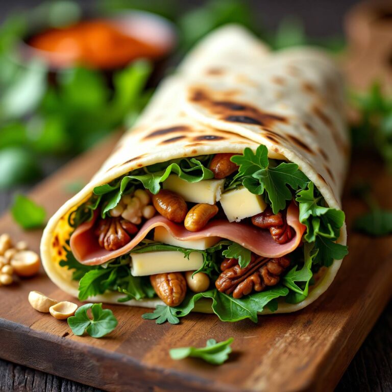 Wrap mit Schinken und Nüssen to go Rezept