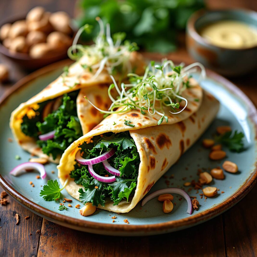 Wraps mit Federkohl-Petersilienwurzel-Füllung Rezept Wraps mit Federkohl-Petersilienwurzel-Füllung Rezept