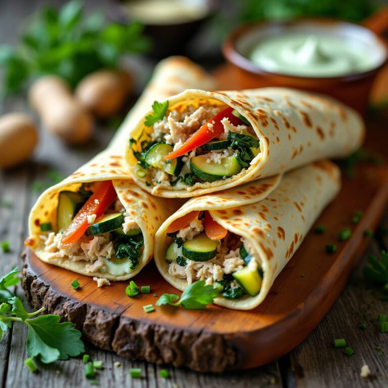 Wraps mit Huhn und Zucchini Rezept