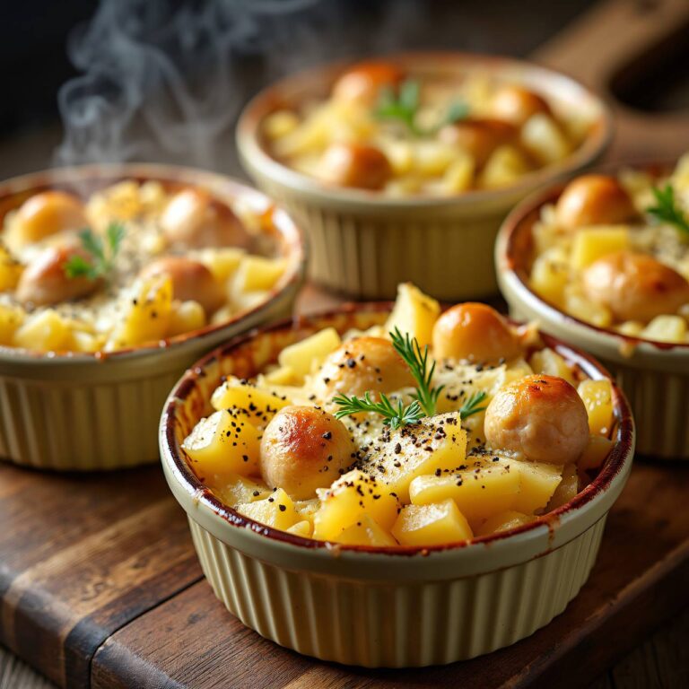 Würstchen auf Sauerkraut-Kartoffeln Rezept