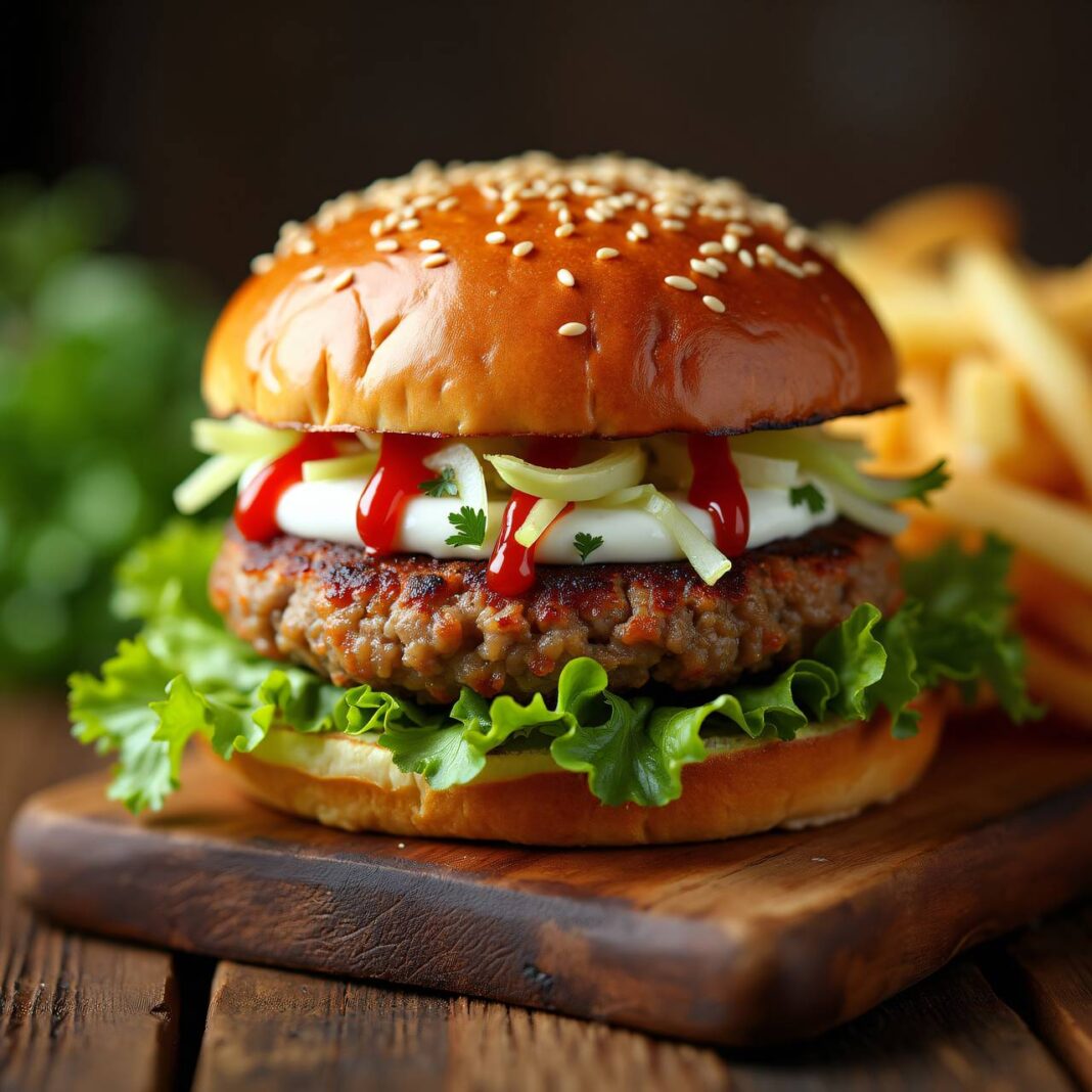 Würziger Farmerburger Rezept Würziger Farmerburger Rezept