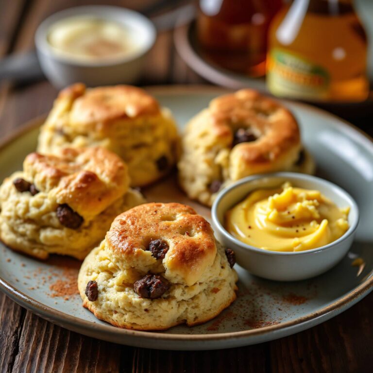 Wurst-Scones mit Senfbutter Rezept