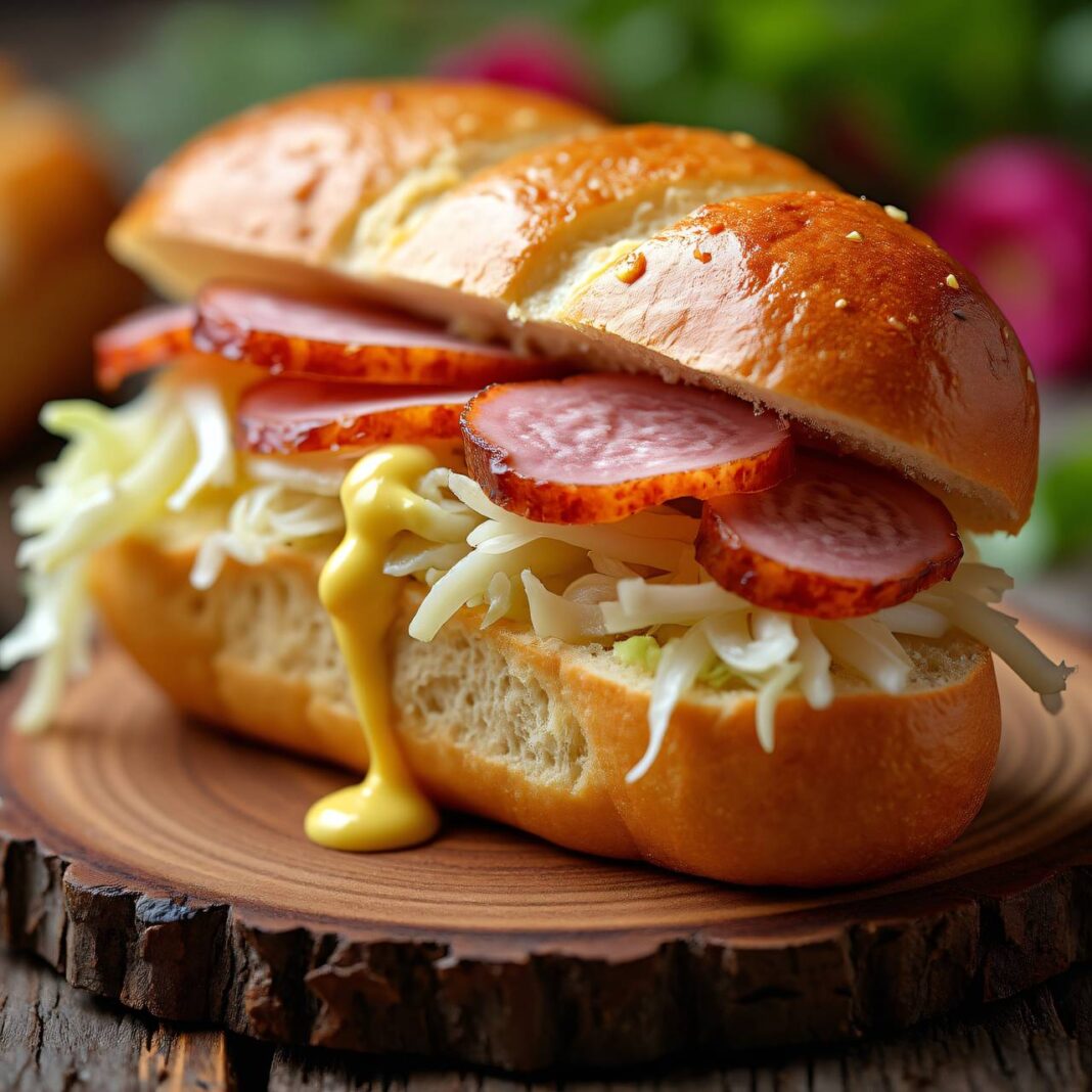 Wurst-und-Sauerkraut-Sandwich Rezept Wurst-und-Sauerkraut-Sandwich Rezept