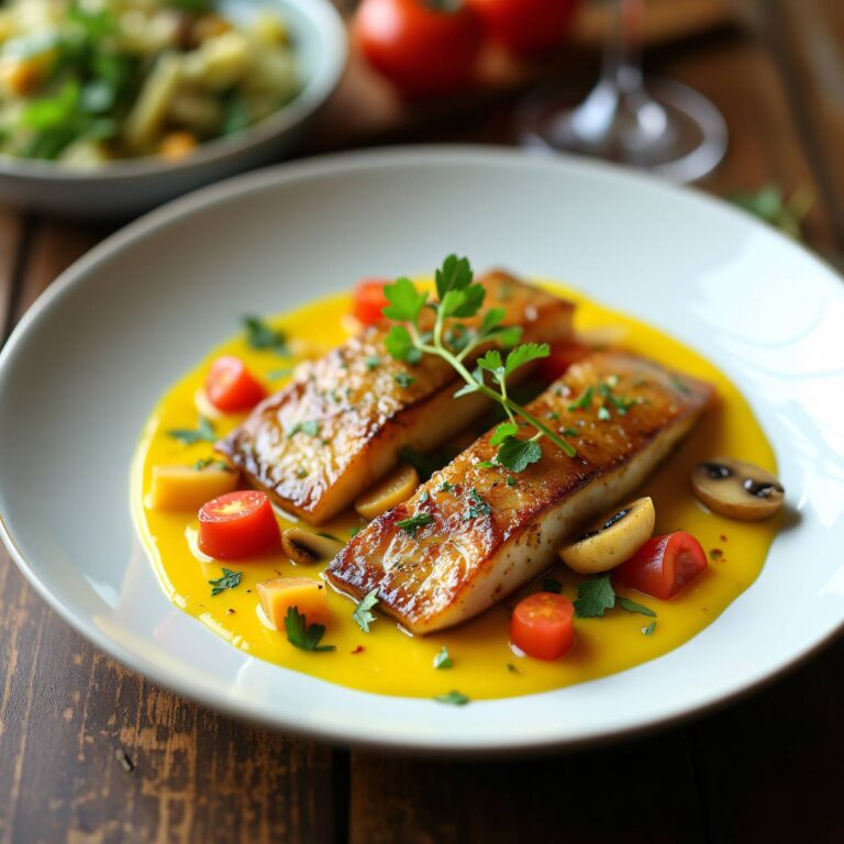 Zander an Safransauce Rezept