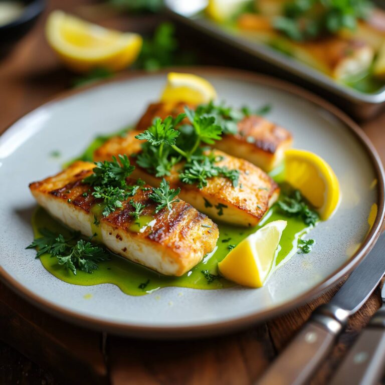 Zanderfilets aus dem Rohr mit Petersilien-Zitronenbutter Rezept