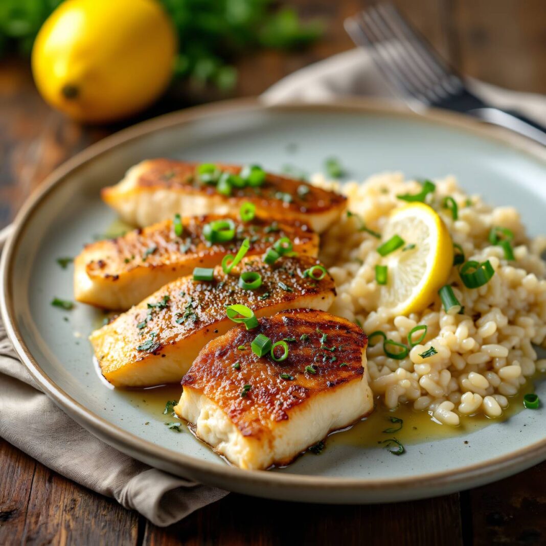 Zanderfilets mit Risotto zur Frühlingszeit Rezept Zanderfilets mit Risotto zur Frühlingszeit Rezept
