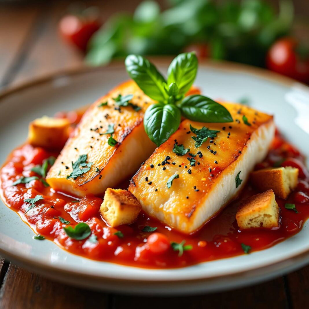 Zanderfilets mit Tomatensauce Rezept Zanderfilets mit Tomatensauce Rezept