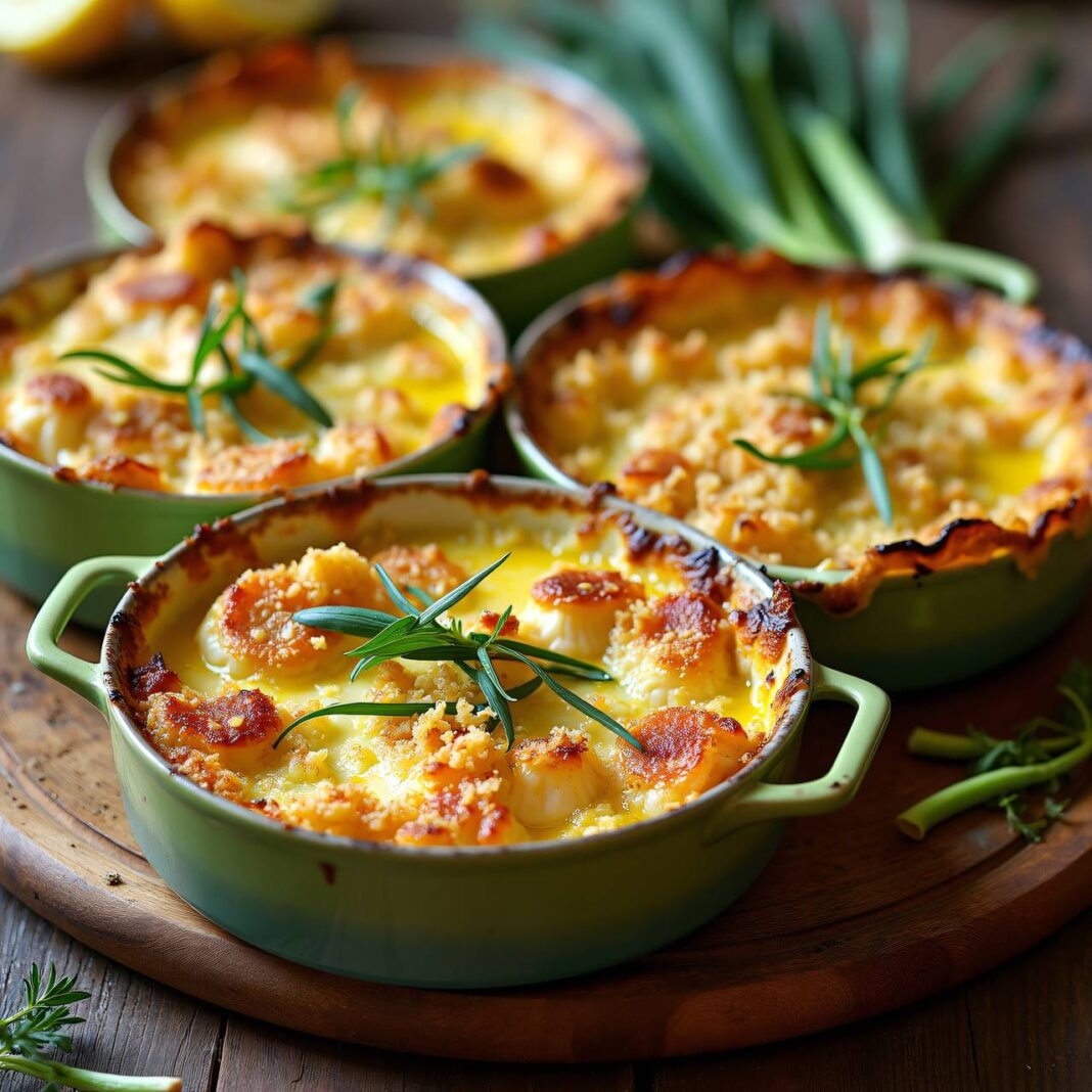Zandergratin mit Bärlauchbröseln Rezept Zandergratin mit Bärlauchbröseln Rezept