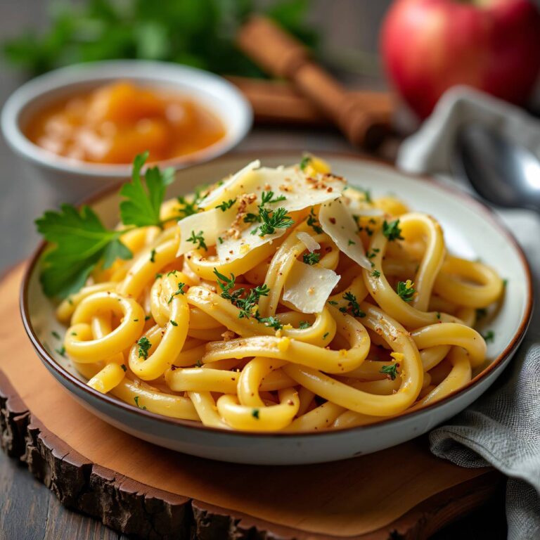 Ziegenkäsehörnchen mit Apfelmus Rezept