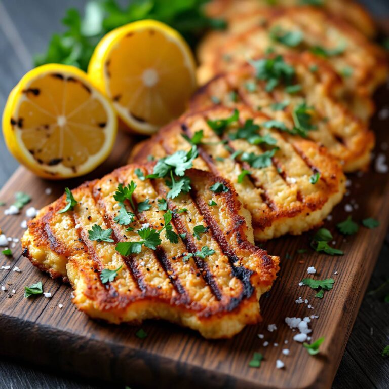 Zitronen-Koriander-Kalbsschnitzel vom Grill Rezept