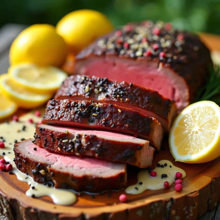 Zitronen-Pfeffer-Roastbeef Rezept