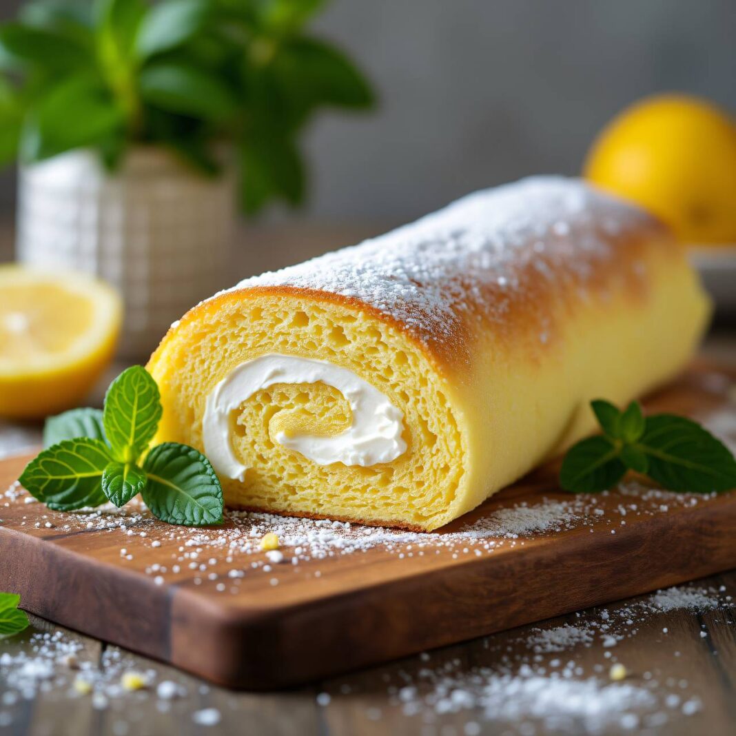 Zitronenmelissen-Roulade Rezept Zitronenmelissen-Roulade Rezept