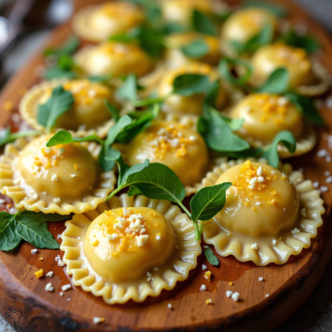 Zitronenravioli mit Rucolabutter Rezept Zitronenravioli mit Rucolabutter Rezept