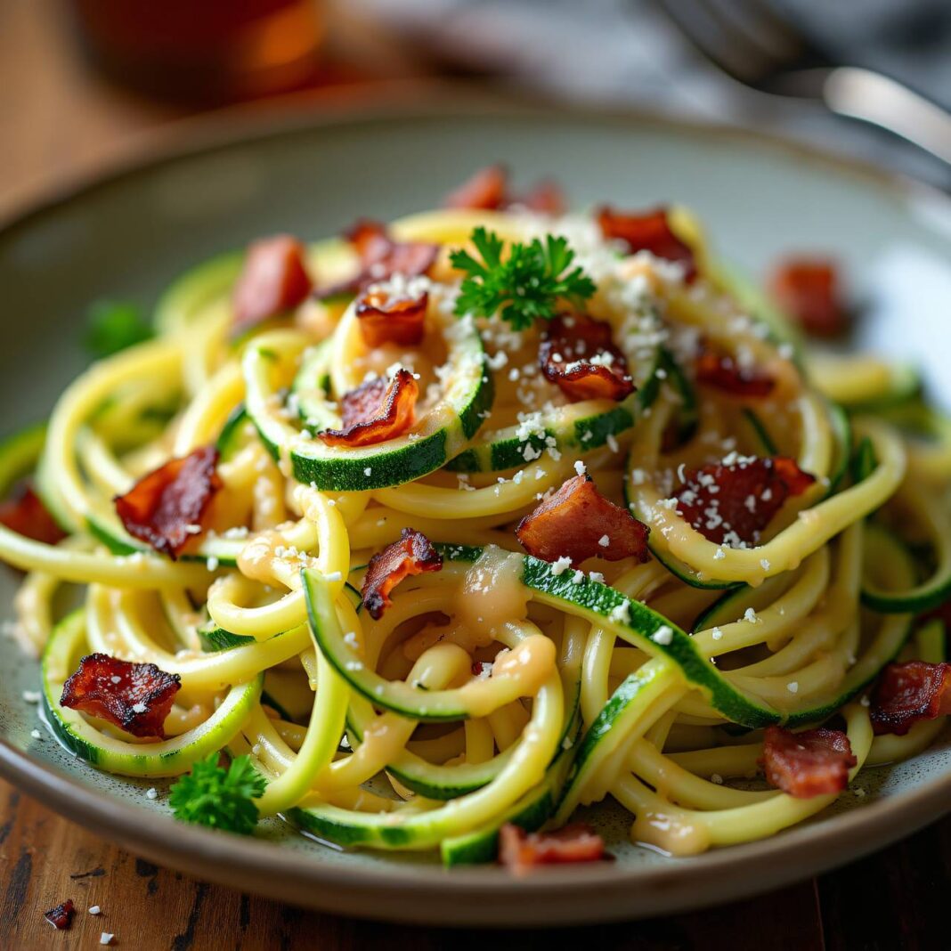 Zoodles-Carbonara (Low Carb) Rezept Zoodles-Carbonara (Low Carb) Rezept