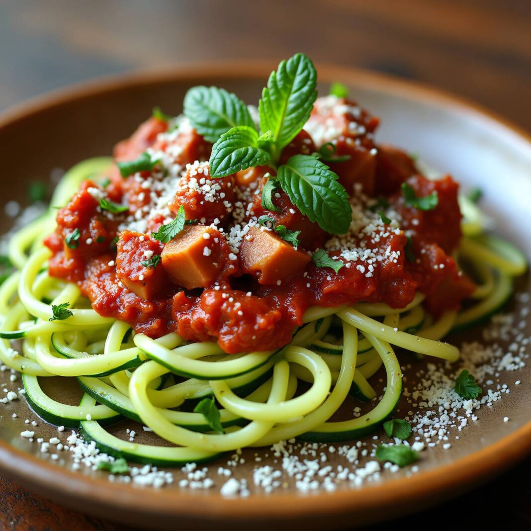 Zoodles (Zucchininudeln) mit Bolognese-Sauce Rezept Zoodles (Zucchininudeln) mit Bolognese-Sauce Rezept