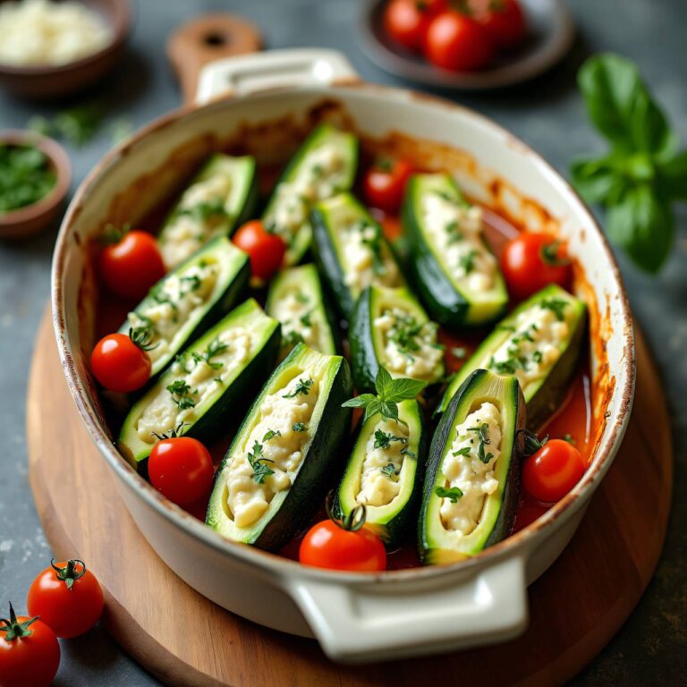 Zucchini mit Quarkfüllung Rezept