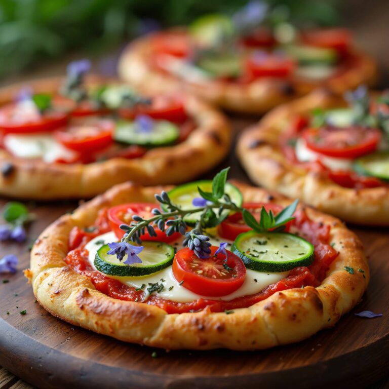 Zucchini-Tomaten-Pizzette Rezept
