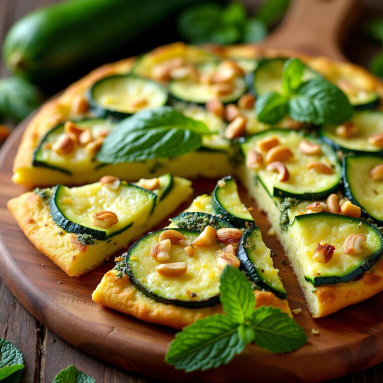 Zucchini-Tortilla mit Pfefferminz Rezept